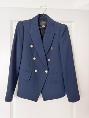 Club Monaco Jowdie Double Breasted Blazer Navy Blue US 4